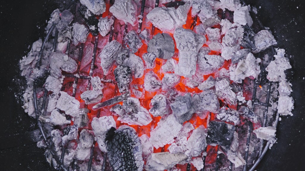 hot charcoals