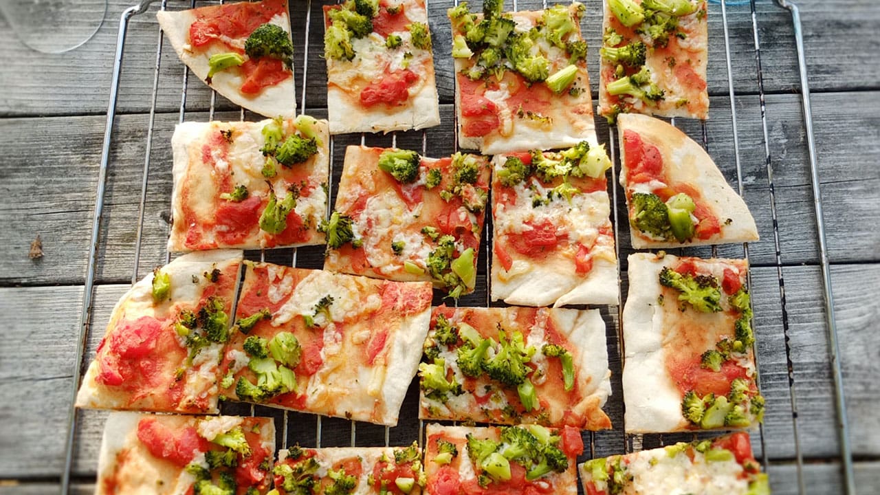 grilled pizza