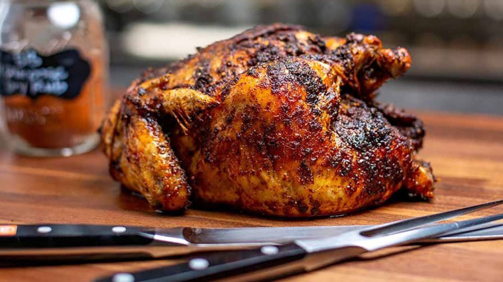 chicken on the grill