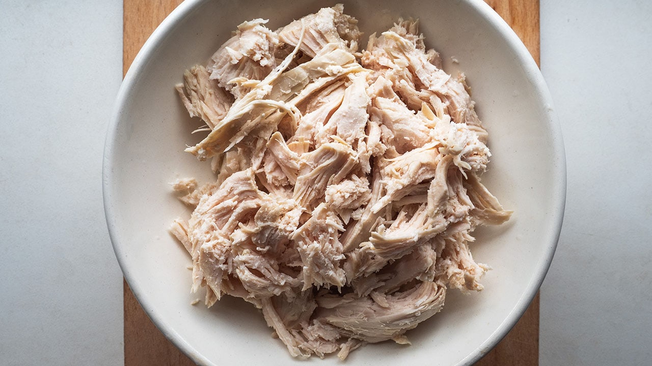 chopped chicken meat