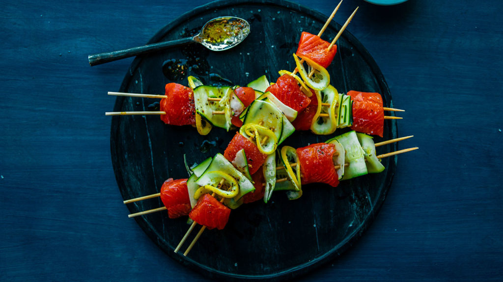 salmon and veggies