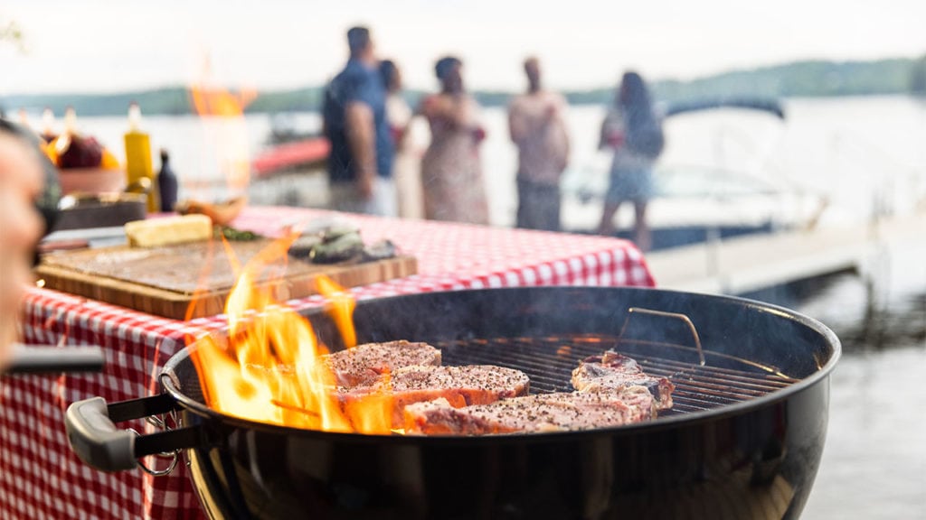 grill on dock
