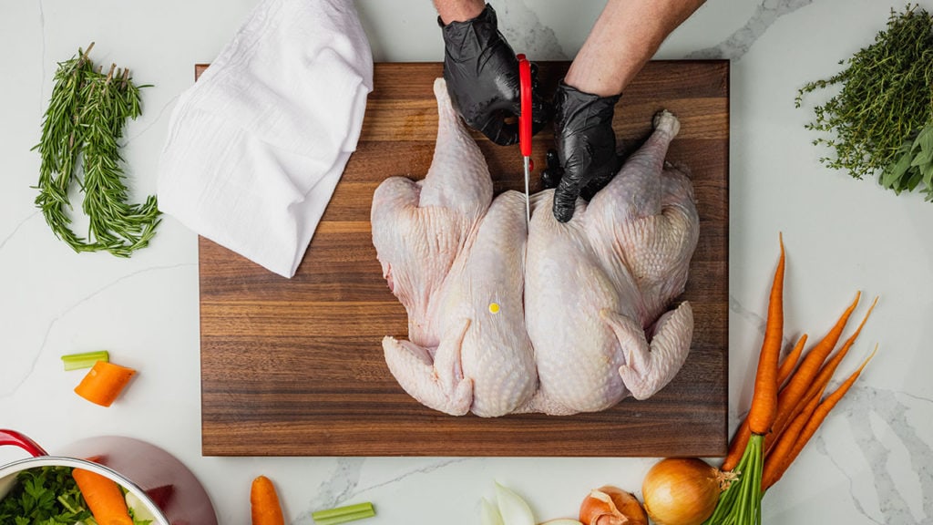 breaking down a turkey