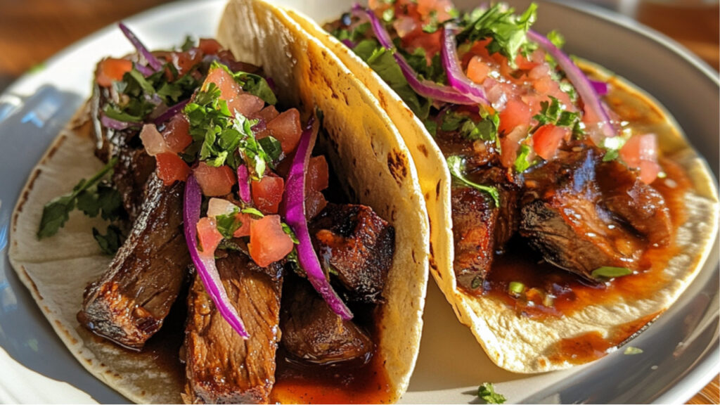 Braised Chuck Roast Tacos on a plate