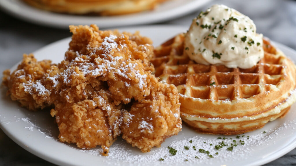Chicken n’ Waffles on a plate