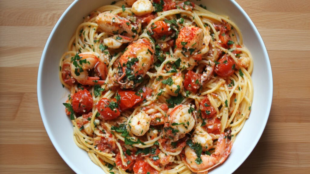 Lobster Pasta in a bowl
