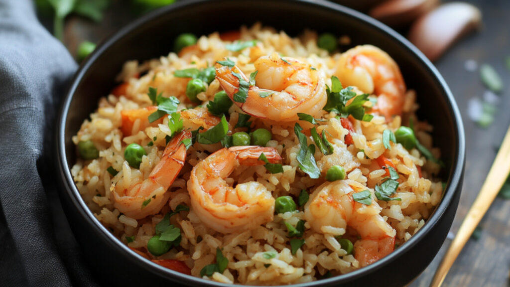 Louisiana-Style Shrimp Rice in a bowl