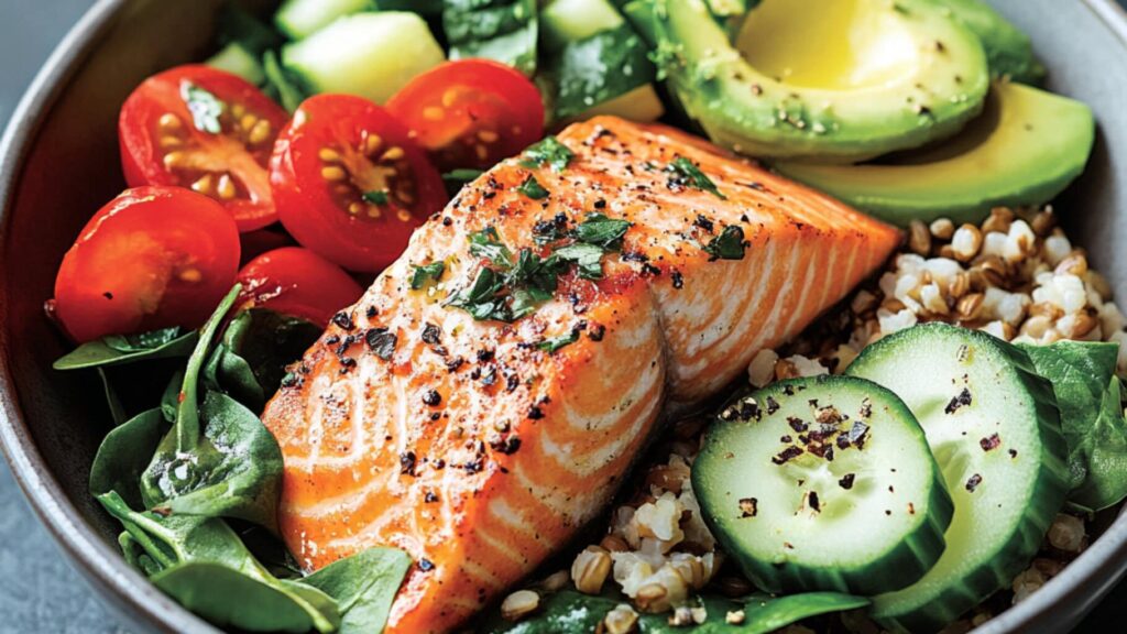 Salmon Grain in a bowl