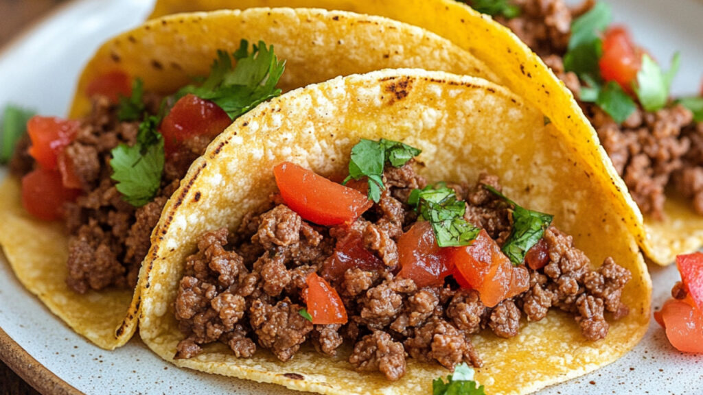Taco meat on a plate