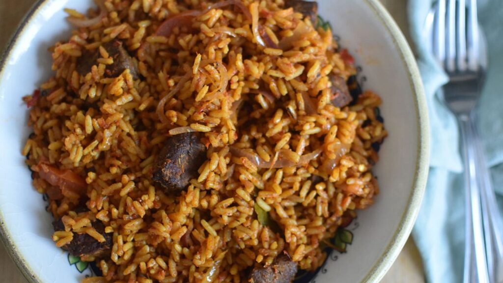 beef jollof rice