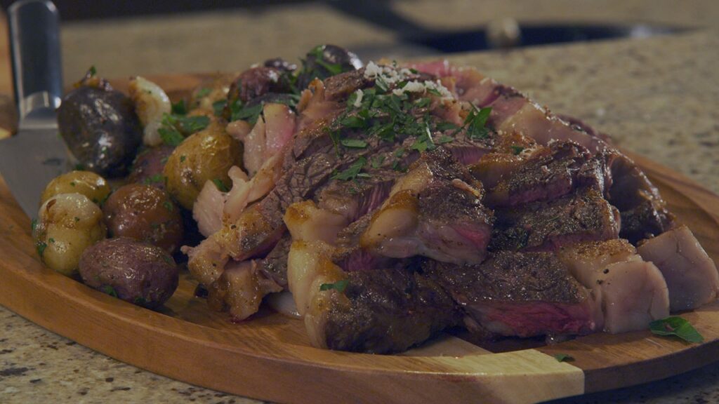 pan-seared ribeye steak